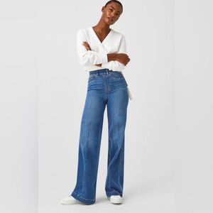 Spanx Seamed Front, Wide Leg Jeans size L - Regular